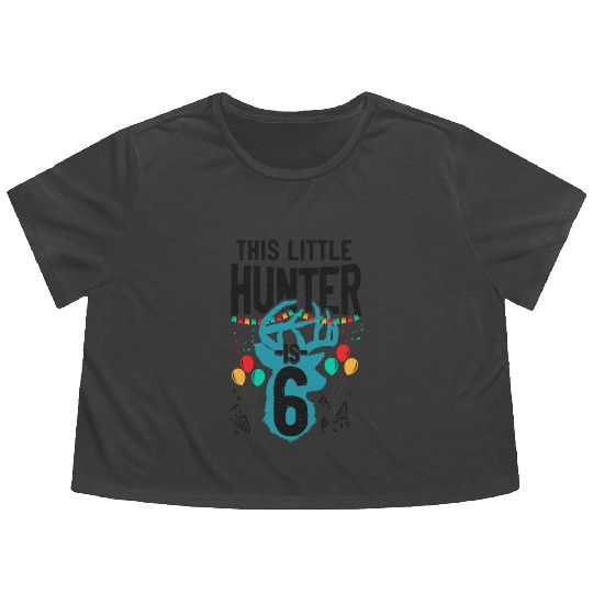 Buck Deer Hunting Hunter Kid Flowy Cropped Tees