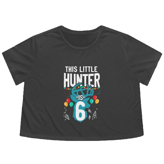 Buck Deer Hunting Hunter Kid Flowy Cropped Tees