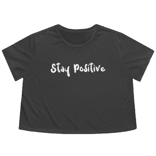 Stay Positive - Math Flowy Cropped Tees