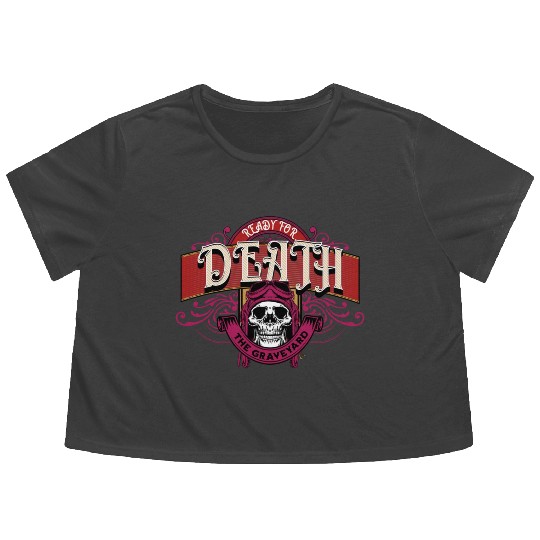 Death:The Graveyard Flowy Cropped Tees