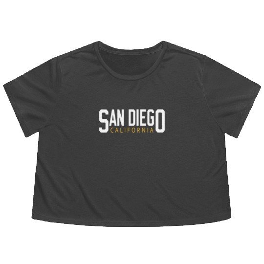 San Diego California Flowy Cropped Tees
