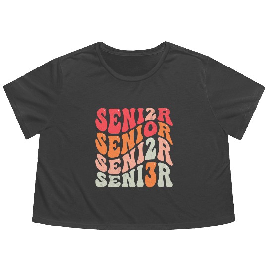 Senior Graduation Back To School Class of 2023 Flowy Cropped Tees