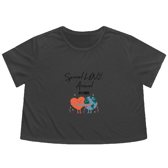 Spread Love Around Flowy Cropped Tees