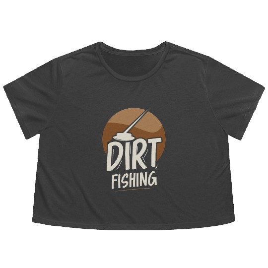 Dirt Fishing Metal Detecting Detection Detector Flowy Cropped Tees