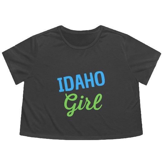 Idaho Girl Flowy Cropped Tees