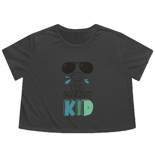 Coolest kid ever Flowy Cropped Tees