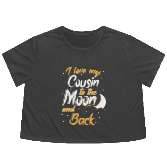 I love my cousin to the moon and back News Flowy Cropped Tees