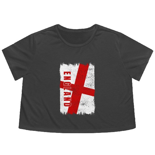 England flag Flowy Cropped Tees