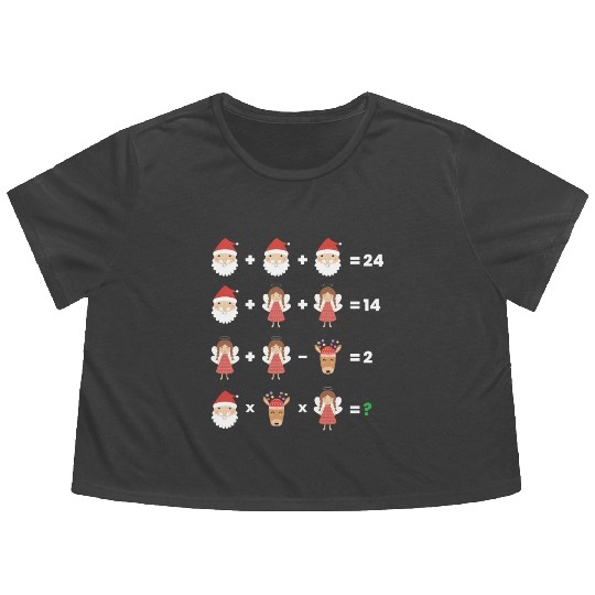 Math Teacher Equation Flowy Cropped Tees