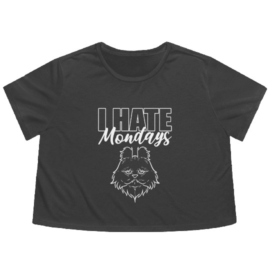 I Hate Mondays Pet Lover Gift Flowy Cropped Tees