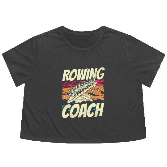 Rowing Coach Crew Row Sports Rower Flowy Cropped Tees
