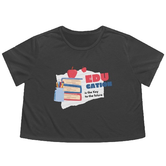 National Coloring book day Gift Flowy Cropped Tees