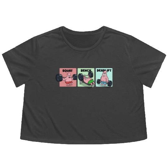 Majin Buu vs Patrick - Funny Anime Gym Flowy Cropped Tees