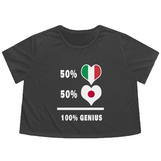 Italy and Japan Genius / gift Flowy Cropped Tees