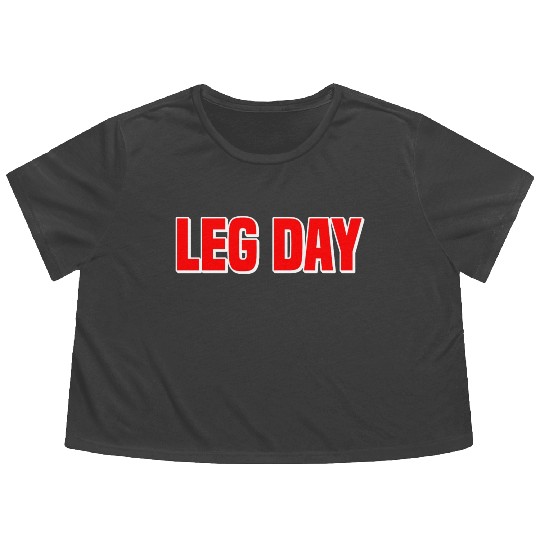 Leg Day Handicapped Wheelchair 21 Flowy Cropped Tees