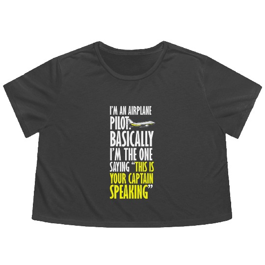 Pilot Pilot Glider Pilot Freedom Flowy Cropped Tees