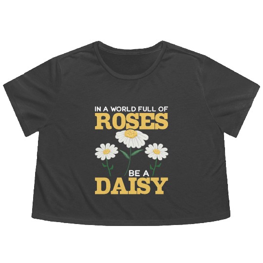 Daisy Women Cute Flower Flowy Cropped Tees