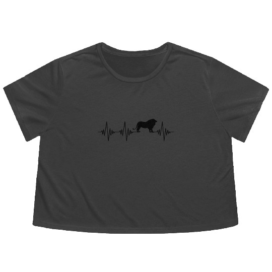 lion heartbeat Flowy Cropped Tees