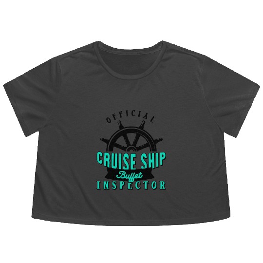 Funny Cruise Ship Buffet Inspector Partners Flowy Cropped Tees