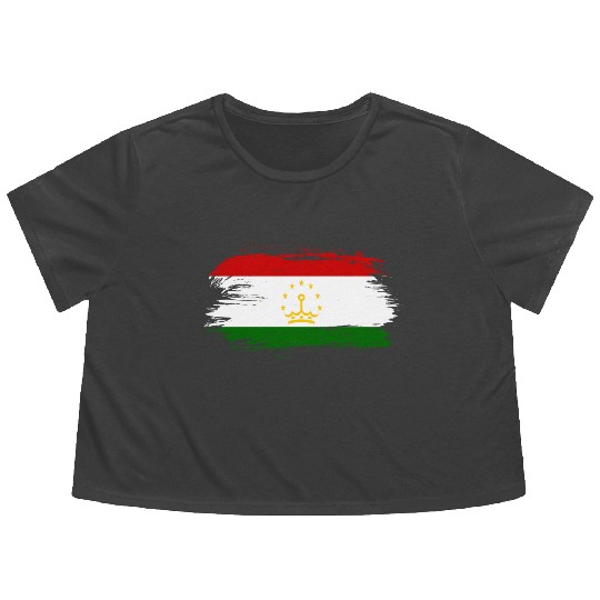 Tajikistan flag Flowy Cropped Tees