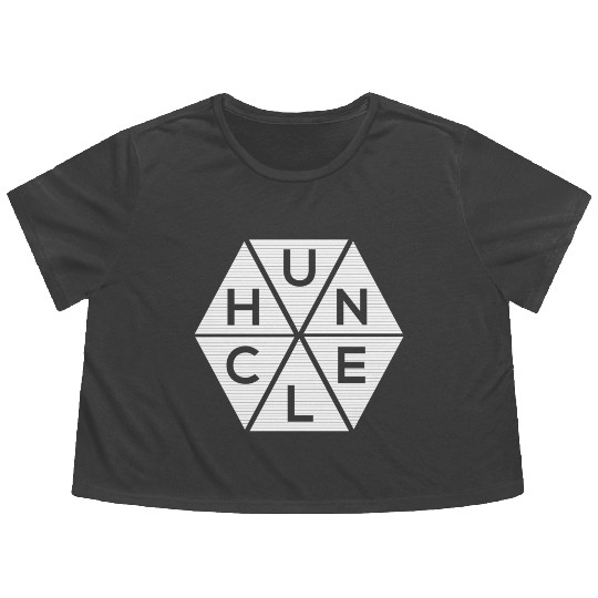 Abstract Triangle Huncle Flowy Cropped Tees