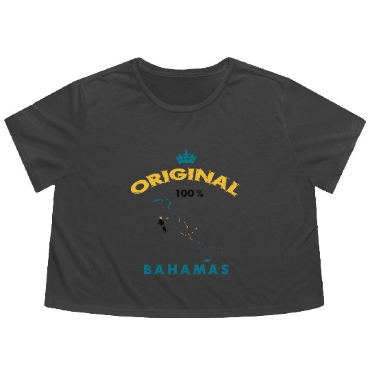 Bahamas original 100% flags design Flowy Cropped Tees