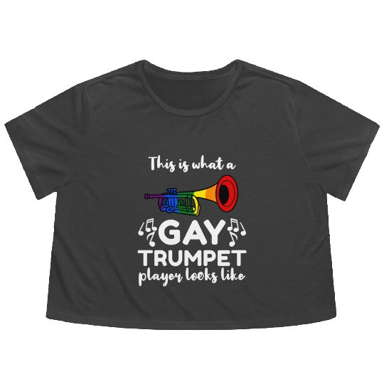 This Is What A Gay Trumpet Player Looks Like Flowy Cropped Tees