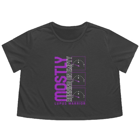 Lupus Awareness Flowy Cropped Tees, Mostly Running Empty,