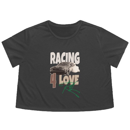 NASCAR Brown R4L Flowy Cropped Tees