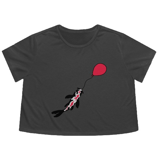 balloon koi fish nishikigoi Flowy Cropped Tees
