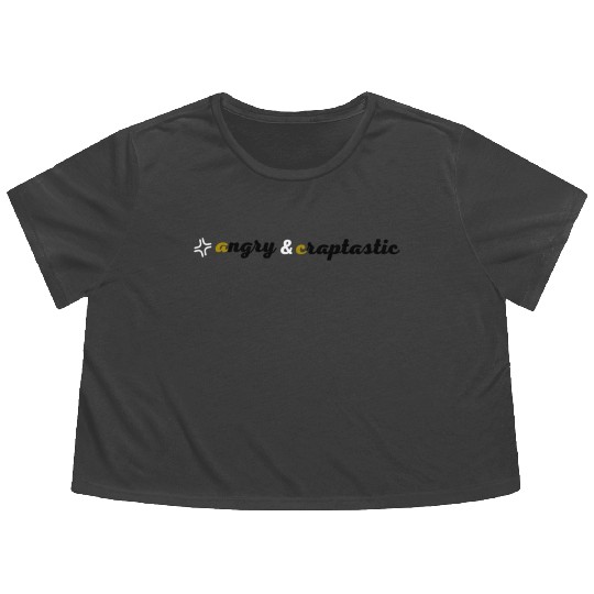 angry & craptastic Flowy Cropped Tees