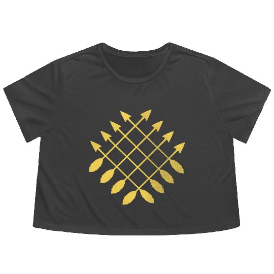 Be Brave Little Arrow (gold) Flowy Cropped Tees