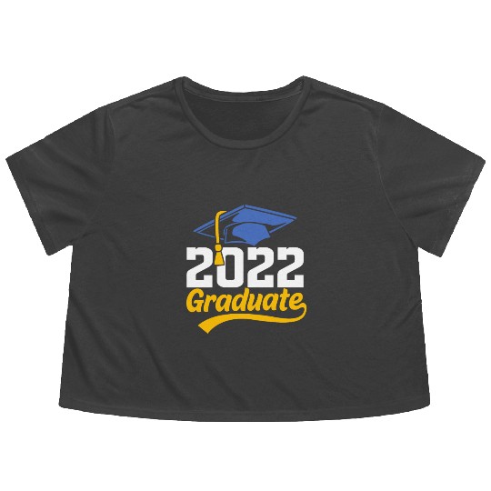 Senior High School 2022 Graduate Flowy Cropped Tees