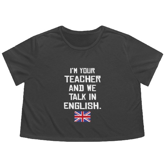 British English Teacher Flowy Cropped Tees