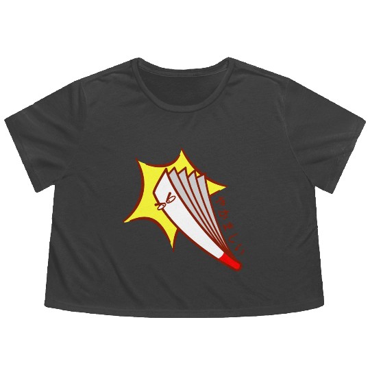 Angry Paper Fan | 喧しい Flowy Cropped Tees