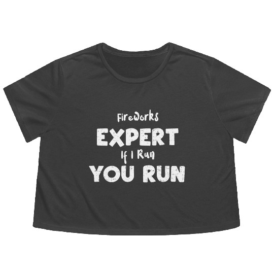 Fireworks Expert If I Run You Run Flowy Cropped Tees