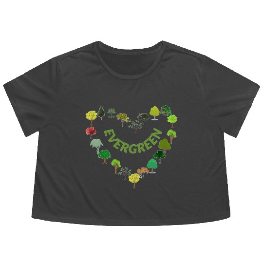 EVERGREEN Flowy Cropped Tees