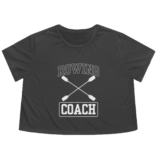 Rowing Coach Crew Row Rower Sports Flowy Cropped Tees