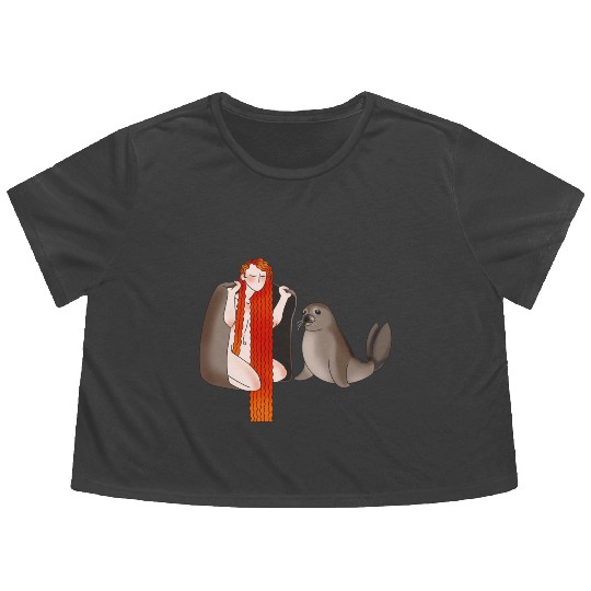 Selkie and Seal Flowy Cropped Tees