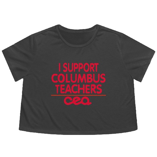 columbus ohio school teachers strike oh teacher Flowy Cropped Tees