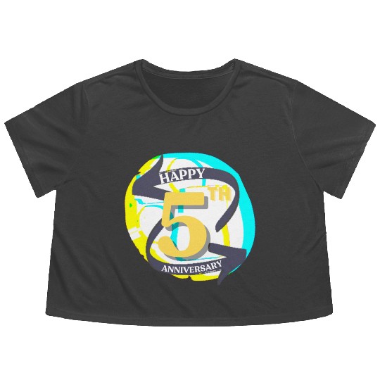 ANNIVERSARY 5 Flowy Cropped Tees