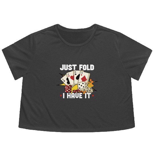 Poker Casino Poker Player Gambling Roulette Gift Flowy Cropped Tees