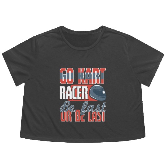 Its A Race Day Go Kart Racing Flowy Cropped Tees