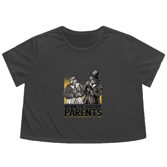 Born Of Goody Parents Funny Mormon LDS Church Pilg Flowy Cropped Tees