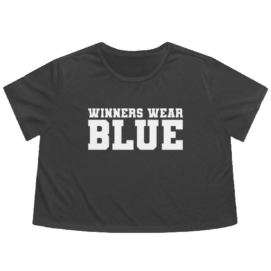 High School Musical EJ Winners Wear Blue Tank Flowy Cropped Tees