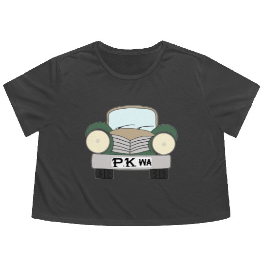 Old Car Khaki Afrikaans PK wa Flowy Cropped Tees