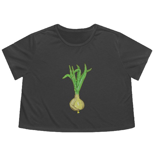 Onion plant Flowy Cropped Tees