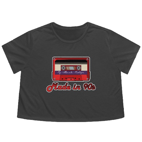 made in 90s ultimate mixtape Flowy Cropped Tees