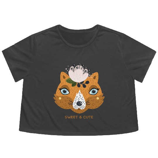 Sweet And Cute Flowy Cropped Tees