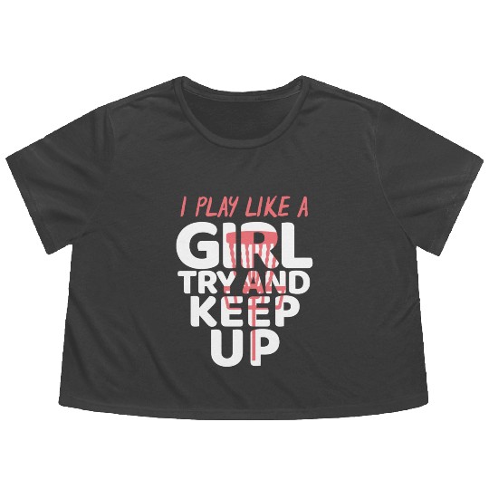 Funny Disc Golf Girls Women Player Coach Flowy Cropped Tees